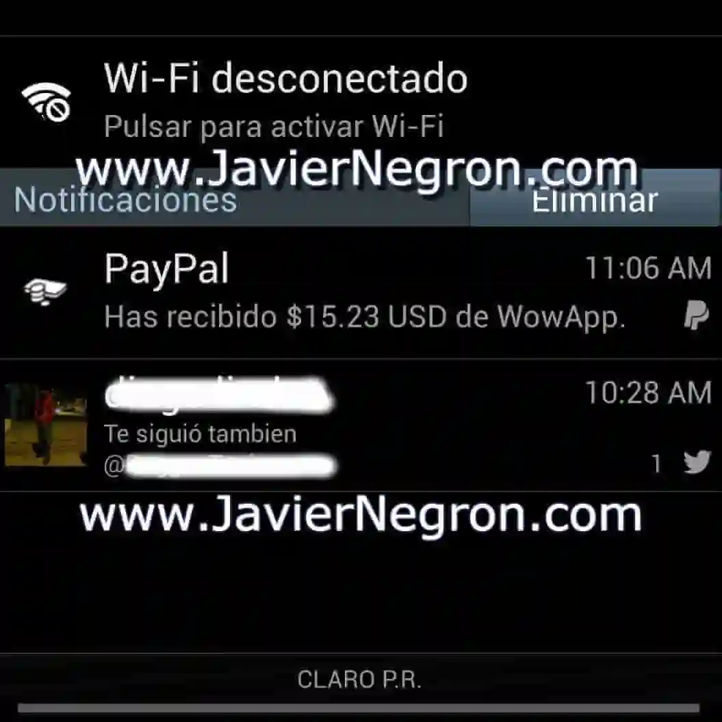 Notificacion Paypal Pago De WowApp