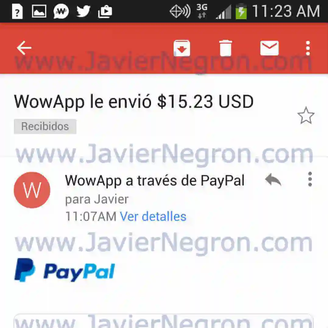 Comprobante De Pago WowApp